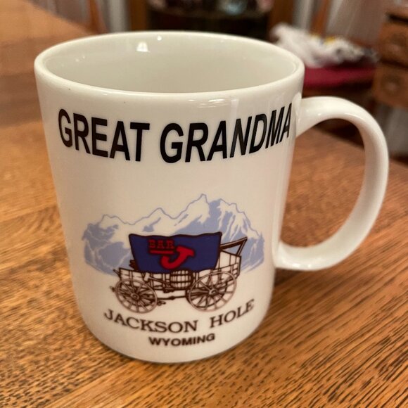 Vintage Bar J Great Grandma Jackson Hole Wyoming Coffee Cup Mug SMI Creations - Picture 1 of 5